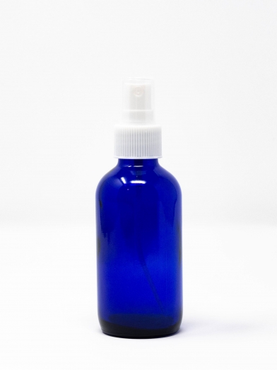 Bouteille verre cobalt 24GL vaporisateur, cobalt glass bottle 24GL spray